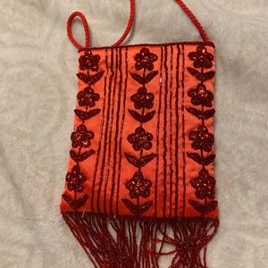 Small beaded evening hand bag